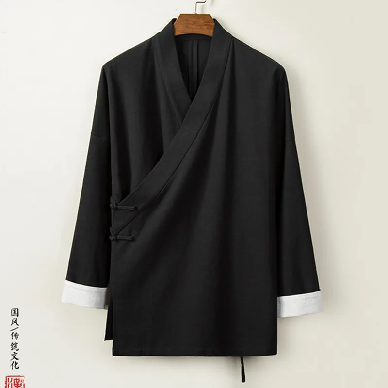 Chinese Style Men Shirt Solid Color Retro Hanfu Men Long Sleeve Elegant 2022 Vintage Stand Collar Mens Shirts Tang Suit
Chinese Style Men Shirt Solid Color Retro Hanfu Men Long Sleeve Elegant 2022 Vintage Stand Collar Mens Shirts Tang Suit