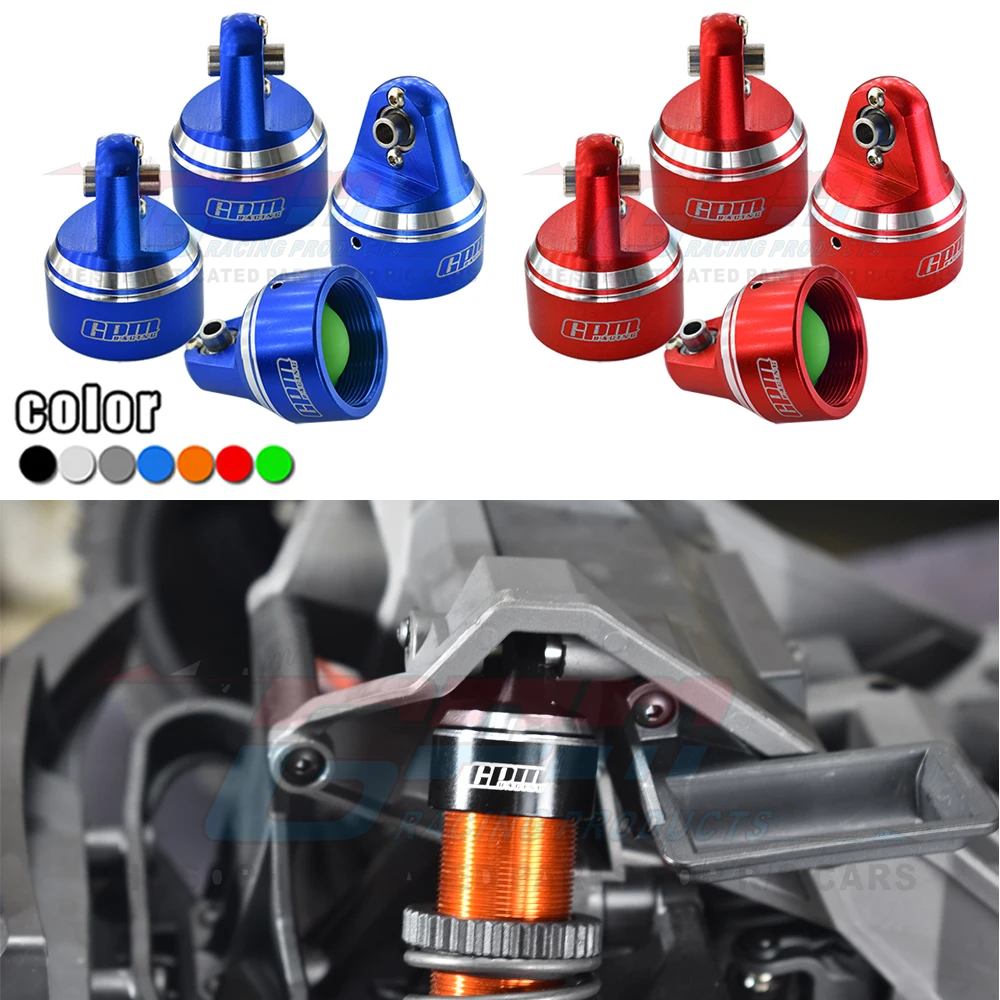 

GPM for Trax 1/6 XRT 8S 1/5 X-MAXX 6S 8S 4WD Monster Truck RC Car Upgrade Parts Metal Aluminum Shock Absorber Cap Cover 7764