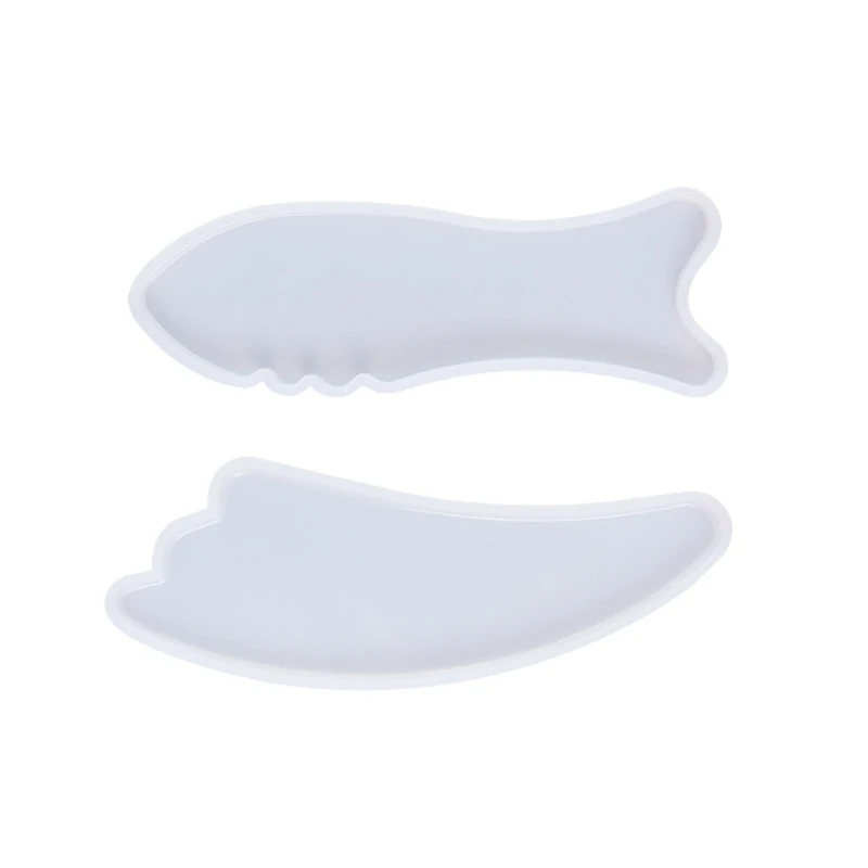 N58F форма рыбьих костей Гуа Ша доска форма для эпоксидной смолы массажер для тела силиконовая форма DIY ремесла инструмент для