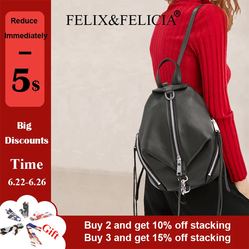 FELIX&FELICIA Factory Fashion Brand Women Backpack High Quality Genuine Leather Luxury Teenage Shoulder Bags for Women New 2021
FELIX&FELICIA Factory Fashion Brand Women Backpack High Quality Genuine Leather Luxury Teenage Shoulder Bags for Women New 2021