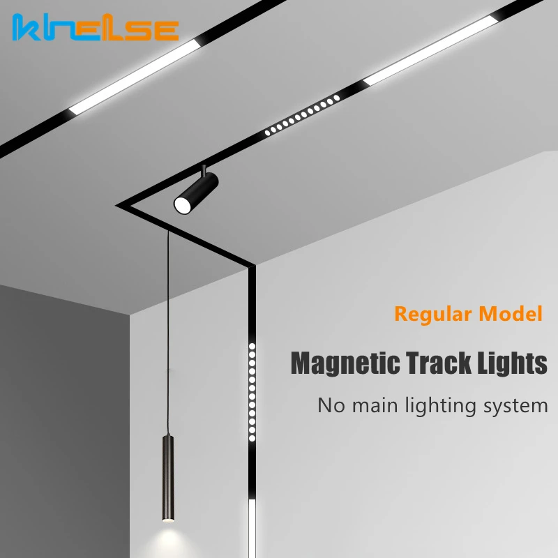 

Modern Magnetic LED Track Lighting System Design DC48V Recessed Mounted Magnetic Spot Rail Lights Ceiling Spotlights Regular