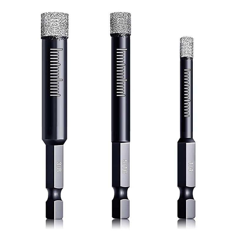 Dry Diamond Drill Bits Set For Granite Porcelain Tile Ceramic Marble 6Mm 8Mm 10Mm With Quick Change 1/4Inch Hex Shank
Dry Diamond Drill Bits Set For Granite Porcelain Tile Ceramic Marble 6Mm 8Mm 10Mm With Quick Change 1/4Inch Hex Shank