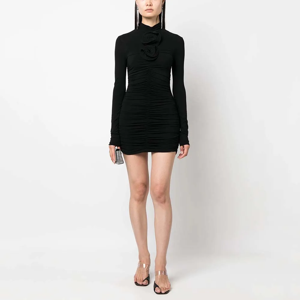 Women's Dresses 2023 Fall & Winter New Y2k Handmade Flower Slim Pleated Fashion Temperament Peplum Round Neck Long Sleeve Dress
Women's Dresses 2023 Fall & Winter New Y2k Handmade Flower Slim Pleated Fashion Temperament Peplum Round Neck Long Sleeve Dress
