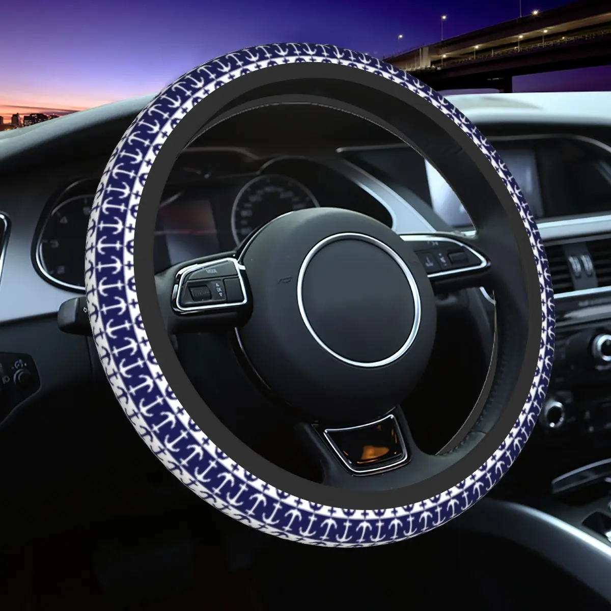 37-38 Car Steering Wheel Cover Nautical Navy Blue Geometric Elastic Auto Decoration Colorful Automobile Accessory
37-38 Car Steering Wheel Cover Nautical Navy Blue Geometric Elastic Auto Decoration Colorful Automobile Accessory