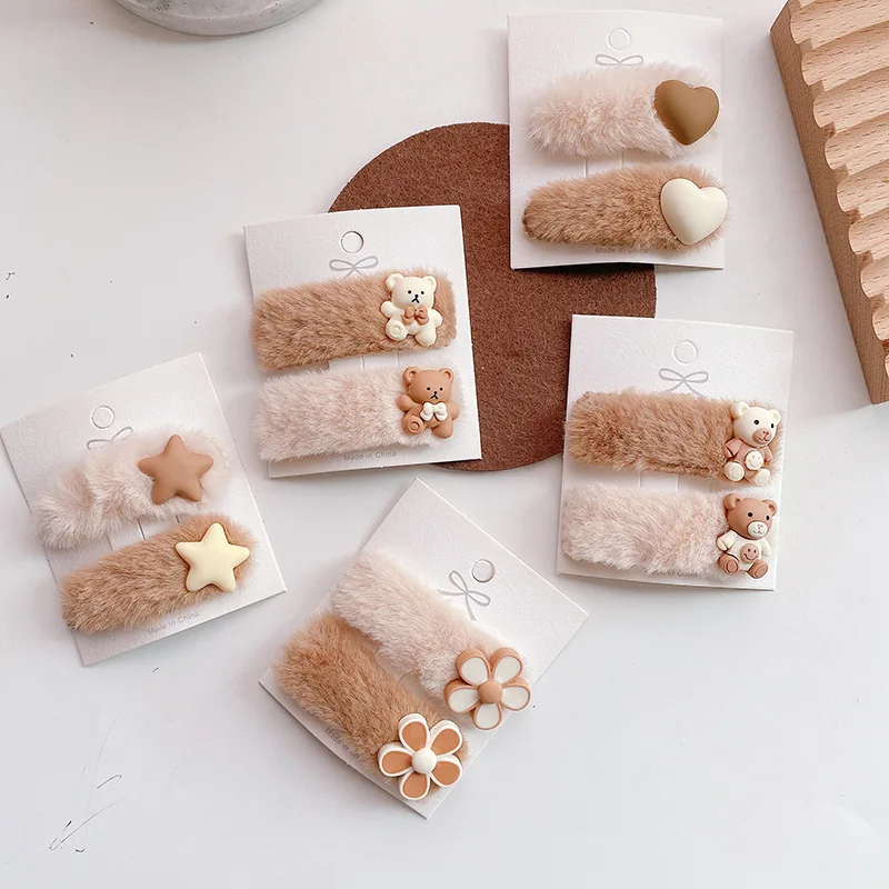 Korean Style Cute Bear Star Flower Hairpins for Girls Kids Baby Hair Clips Soft Plush Hair Clips Hair Accessories for Baby Girl
Korean Style Cute Bear Star Flower Hairpins for Girls Kids Baby Hair Clips Soft Plush Hair Clips Hair Accessories for Baby Girl