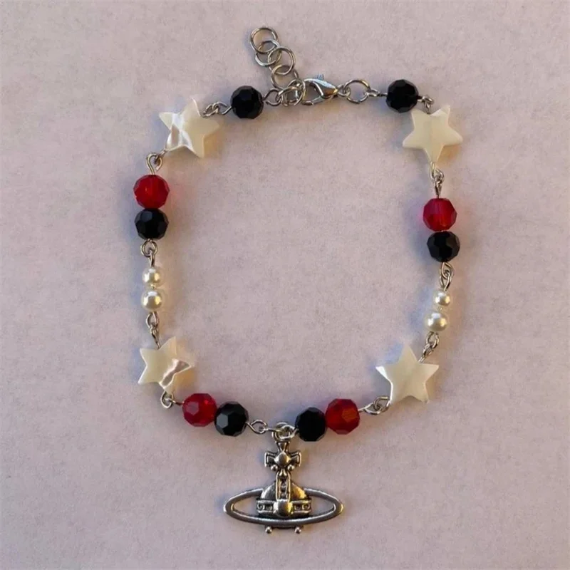 Pearl star red black beaded bracelet Cute beaded grunge fairy core bracelet y2k bracelet
Pearl star red black beaded bracelet Cute beaded grunge fairy core bracelet y2k bracelet