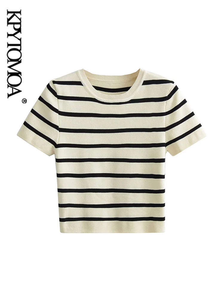 KPYTOMOA женский модный полосатый базовый укороченный вязаный свитер винтажные женские пуловеры с круглым вырезом и коротким рукавом шикарные топы
KPYTOMOA женский модный полосатый базовый укороченный вязаный свитер винтажные женские пуловеры с круглым вырезом и коротким рукавом шикарные топы
