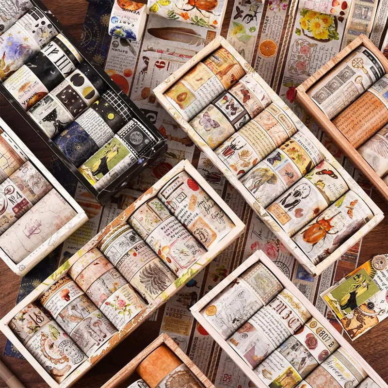 18PCS/Set Vintage Series Masking Washi Tape Set Hand Account Decorative Adhesive Tape DIY Scrapbooking Sticker Label Stationery
18PCS/Set Vintage Series Masking Washi Tape Set Hand Account Decorative Adhesive Tape DIY Scrapbooking Sticker Label Stationery