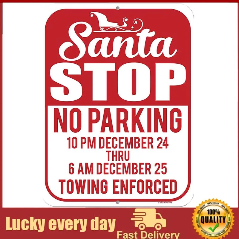 Honey Dew Gifts Christmas Decor, Santa Stop No Parking, Metal Aluminum Novelty Tin Sign Decor room decoration wall decor
Honey Dew Gifts Christmas Decor, Santa Stop No Parking, Metal Aluminum Novelty Tin Sign Decor room decoration wall decor