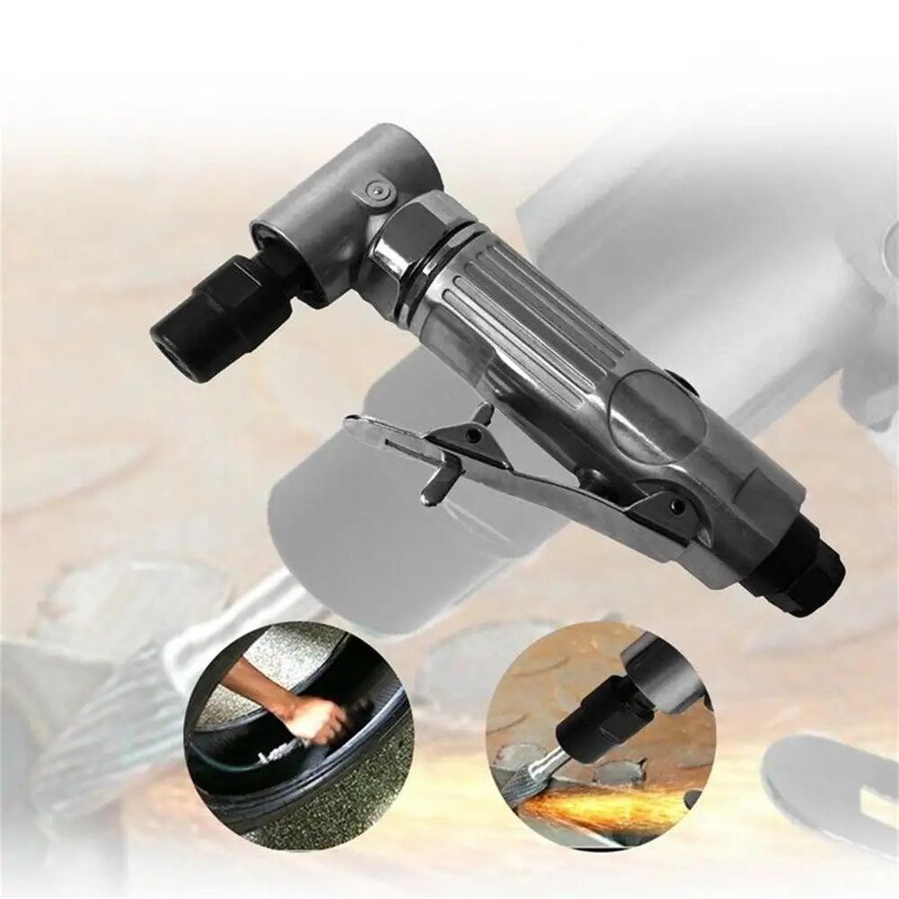 

Poratble Mini 1/4 Air Angle Die Grinder 90 Degree Pneumatic Engraving Polished Machine Kit With Sanding Discs