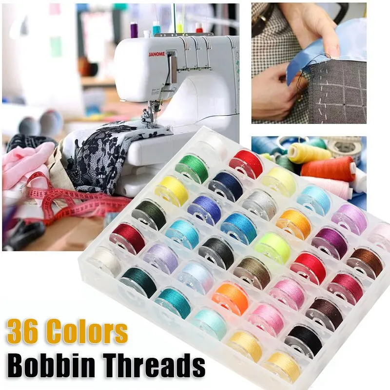 36 Colors Thread Spools Sewing Machine Bobbins Box Plastic Bobbins With Thread For Sewing Machines Quilting Sewing Accessories
36 Colors Thread Spools Sewing Machine Bobbins Box Plastic Bobbins With Thread For Sewing Machines Quilting Sewing Accessories