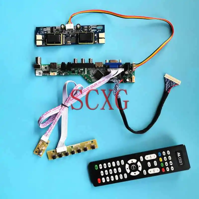 

LED LCD Display Screen Driver Board Fit SVA170SX01TB TD170WGCA1 Kit VGA AV USB HDMI-Compatible 1280*1024 4CCFL 17" 30 Pin LVDS