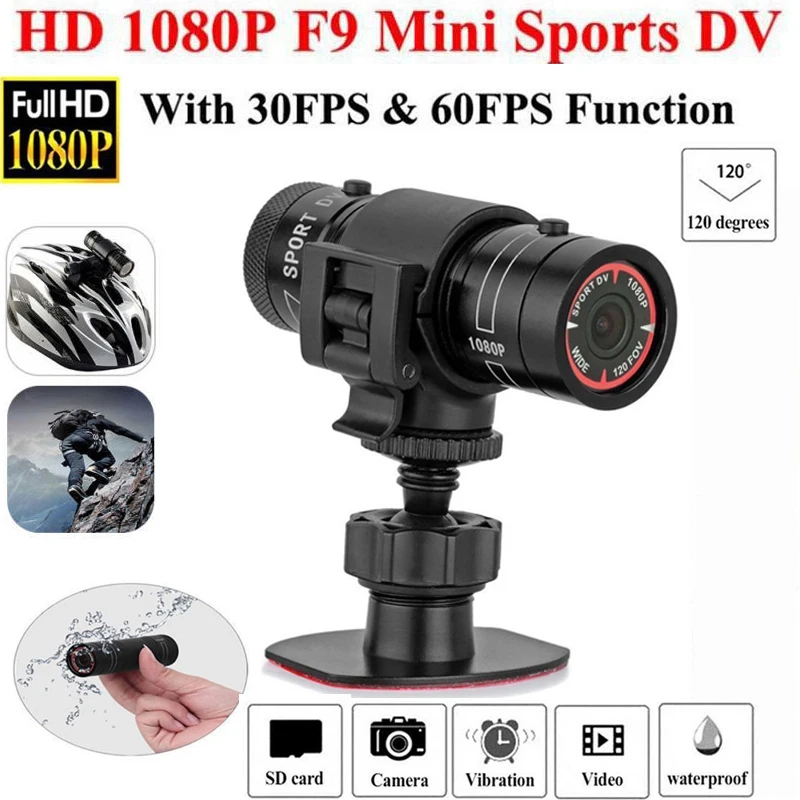 Multifunctional Sports Camera Mountain Bike Motorcycle Helmet Action Mini Camera DV F9 Waterproof Full 1080p HD Video Recorder
Multifunctional Sports Camera Mountain Bike Motorcycle Helmet Action Mini Camera DV F9 Waterproof Full 1080p HD Video Recorder