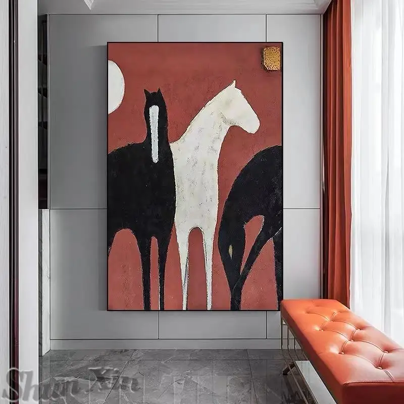 Handmade Animal Horse Oil Painting Modern Wall Art On Canvas Hanging Mural Living Room Picture Artwork Home Decor Frameless
Handmade Animal Horse Oil Painting Modern Wall Art On Canvas Hanging Mural Living Room Picture Artwork Home Decor Frameless