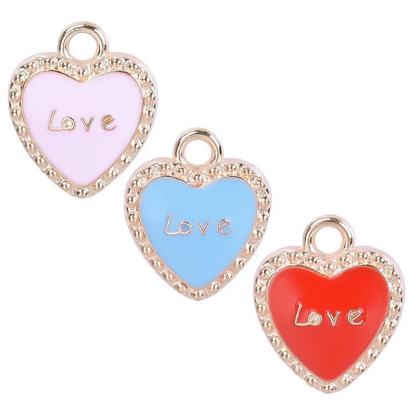20pcs/Lot Red Blue Pink Enamel Heart Charm Love Couple Gift Alloy Pendant For Handmade Bisuteria Para Manualidades Por Mayor
20pcs/Lot Red Blue Pink Enamel Heart Charm Love Couple Gift Alloy Pendant For Handmade Bisuteria Para Manualidades Por Mayor