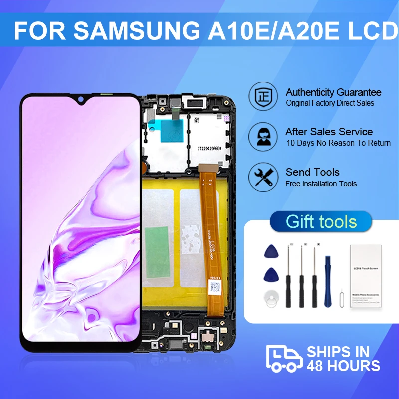 Сенсорный ЖК-экран A10E для Samsung Galaxy A20E, сменный дисплей с дигитайзером и рамкой в сборе, A102, A202, 1 шт.
Сенсорный ЖК-экран A10E для Samsung Galaxy A20E, сменный дисплей с дигитайзером и рамкой в сборе, A102, A202, 1 шт.