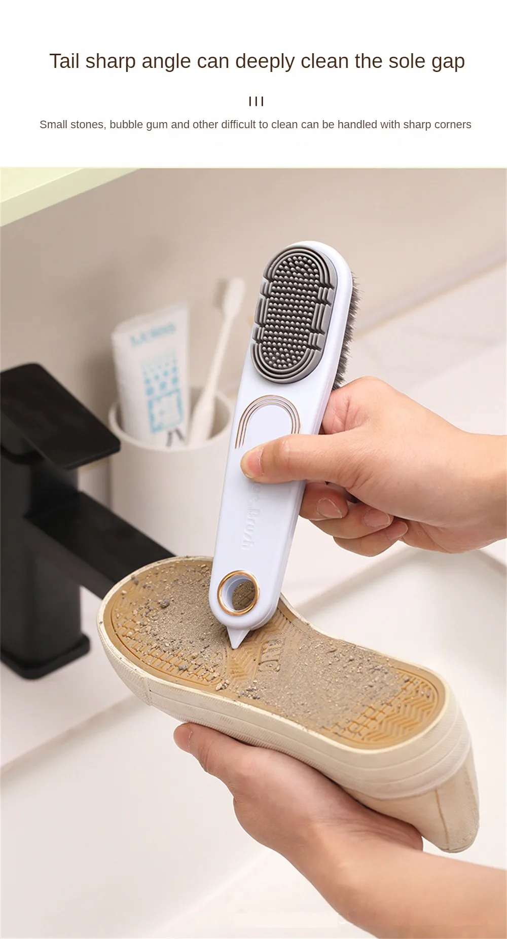 Double-Sided Head Clothes Shoes Household Cleaner Tool Shoe Brush Soft Bristled Cleaning Brush Long Handle Brush Silicone Brush
Double-Sided Head Clothes Shoes Household Cleaner Tool Shoe Brush Soft Bristled Cleaning Brush Long Handle Brush Silicone Brush