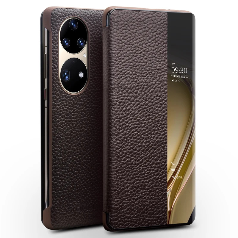 Чехол-книжка из натуральной кожи для смартфона Huawei P50 Pro, Ультратонкий чехол-книжка с умным обзором для Huawei P50, чехлы
Чехол-книжка из натуральной кожи для смартфона Huawei P50 Pro, Ультратонкий чехол-книжка с умным обзором для Huawei P50, чехлы