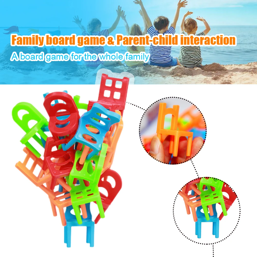 1 Set Balance Chairs Board Game Kids Educational Toy Puzzle Stacking Chairs Parent-Child Interaction Toy Plastic Balance Blocks
1 Set Balance Chairs Board Game Kids Educational Toy Puzzle Stacking Chairs Parent-Child Interaction Toy Plastic Balance Blocks