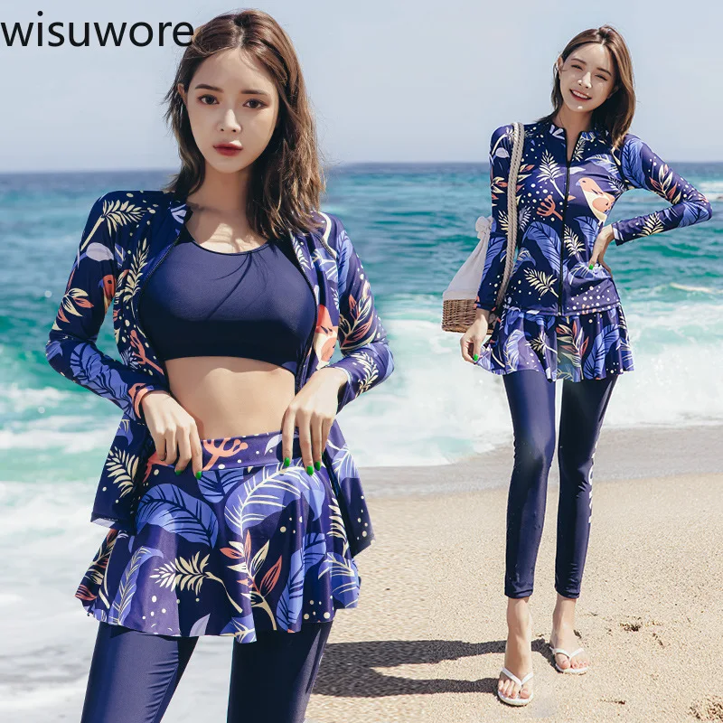 Wisuwore Printing Swimwear Long Sleeved Large Women Swimsuit Trousers Sexy Lingerie Ladies Panties Five Piece Piece Surfing Suit
Wisuwore Printing Swimwear Long Sleeved Large Women Swimsuit Trousers Sexy Lingerie Ladies Panties Five Piece Piece Surfing Suit