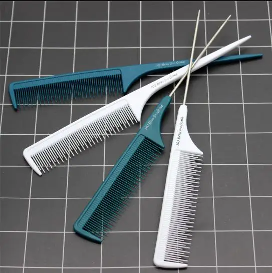 1pc New Fine-tooth Comb Metal Pin Anti-static Hair Style Rat Tail Comb Hair Edge Trimmer Styling Beauty Tools
1pc New Fine-tooth Comb Metal Pin Anti-static Hair Style Rat Tail Comb Hair Edge Trimmer Styling Beauty Tools