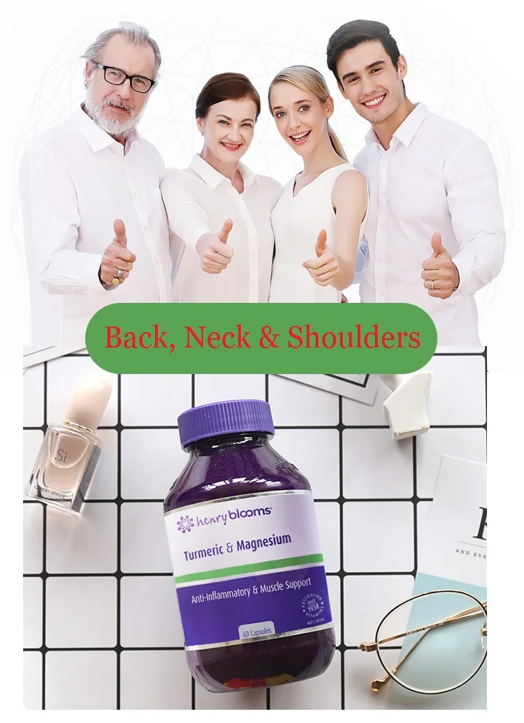Blooms Back Neck Shoulders Health Care Turmeric Magnesium 60Capsules JOINT PAIN MUSCLE RELAXANT ANTI-INFLAMMATORY Nerve Function
Blooms Back Neck Shoulders Health Care Turmeric Magnesium 60Capsules JOINT PAIN MUSCLE RELAXANT ANTI-INFLAMMATORY Nerve Function