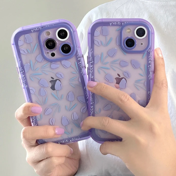 Cute Cartoon Purple Tulip Clear Phone Case For iPhone 13 Pro Max 12 11 X XS XR Couple Transparent Soft TPU Shockproof Back Cover
Cute Cartoon Purple Tulip Clear Phone Case For iPhone 13 Pro Max 12 11 X XS XR Couple Transparent Soft TPU Shockproof Back Cover