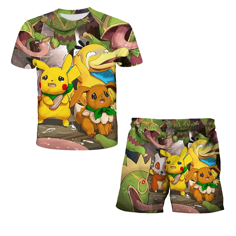 POKEMANSS-Children T-Shirt + Pants 2pcs cartoon anime Kids Beach Pants suit Baby Clothing Boys Girls Universal Shorts Set
POKEMANSS-Children T-Shirt + Pants 2pcs cartoon anime Kids Beach Pants suit Baby Clothing Boys Girls Universal Shorts Set