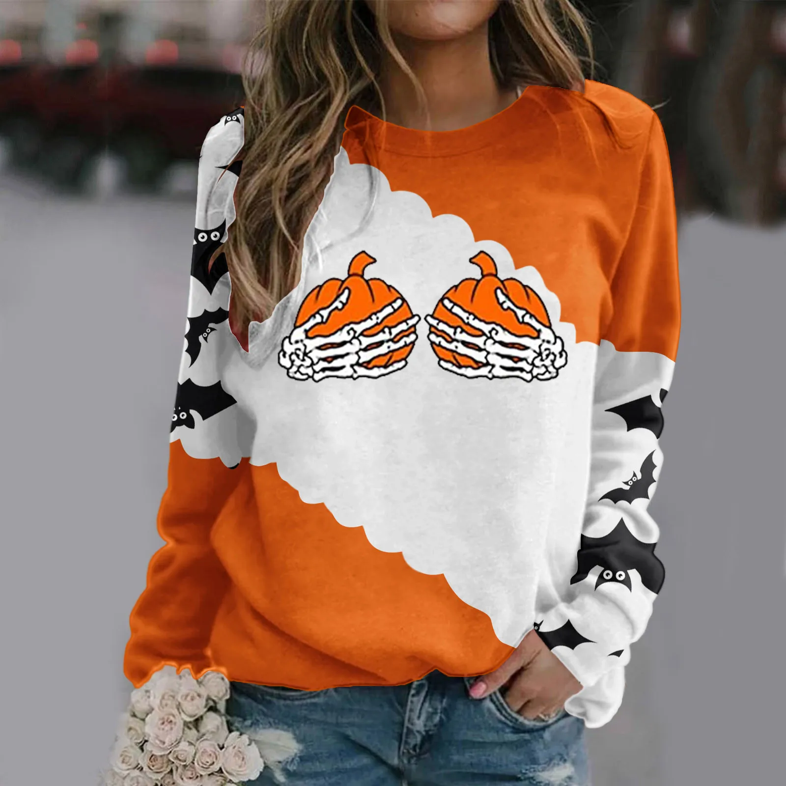 Womens Halloween Print O Neck Sweatshirt Round Neck Fit Pullover Outfit Men Pullover Vest Women Long Sleeve Sweatshirts Women
Womens Halloween Print O Neck Sweatshirt Round Neck Fit Pullover Outfit Men Pullover Vest Women Long Sleeve Sweatshirts Women