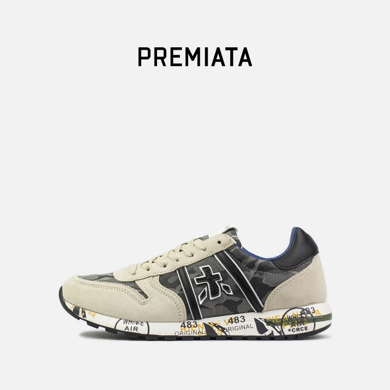 

Authentic 2023PREMIATA Italian top brand sneakers Denim leather Micrand designer luxury men's Steven authentic training shoes Wa