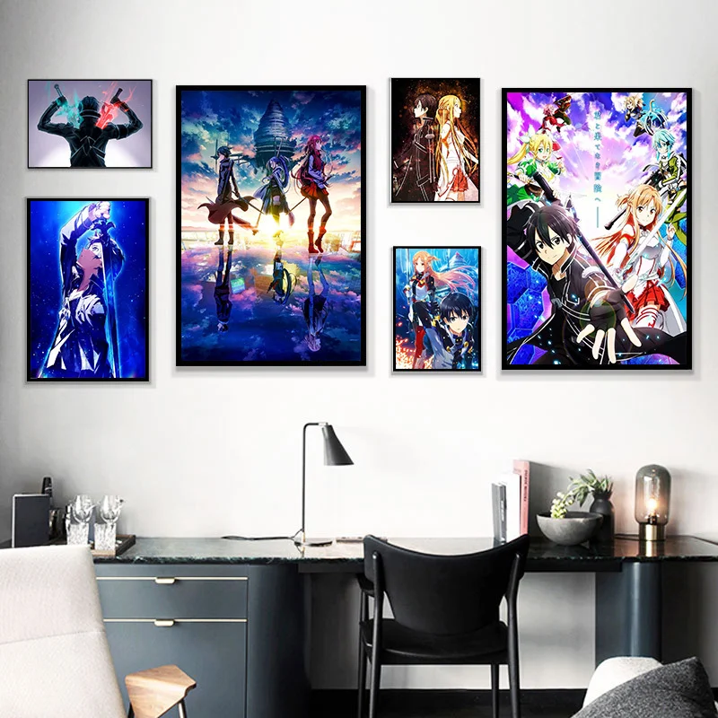 Sword Art Online Anime Canvas Painting Japanese Comic Posters and Prints Wall Art Pictures for Kids Bedroom Home Decor No Frame
Sword Art Online Anime Canvas Painting Japanese Comic Posters and Prints Wall Art Pictures for Kids Bedroom Home Decor No Frame