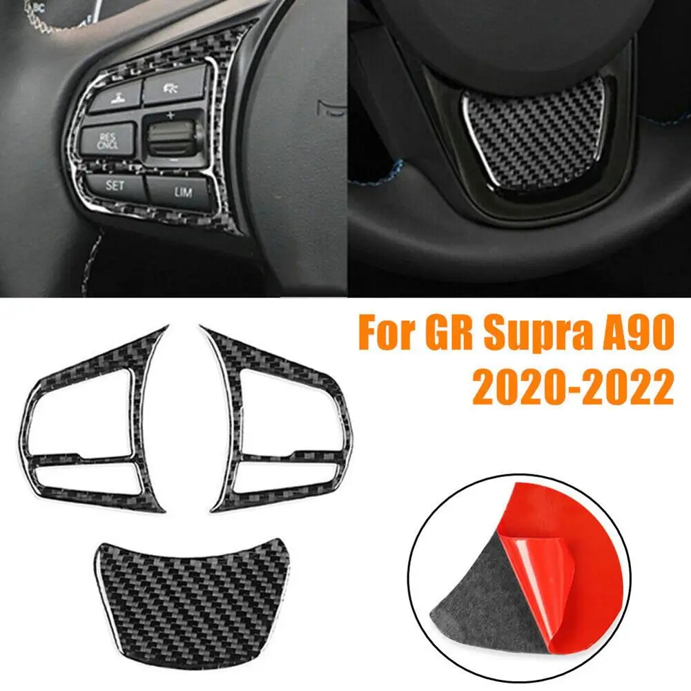 3pcs Car Trim Stickers Steering Wheel Sticker Carbon Fiber Cover Interior Accessories For Supra J29/DB 2020-2022
3pcs Car Trim Stickers Steering Wheel Sticker Carbon Fiber Cover Interior Accessories For Supra J29/DB 2020-2022