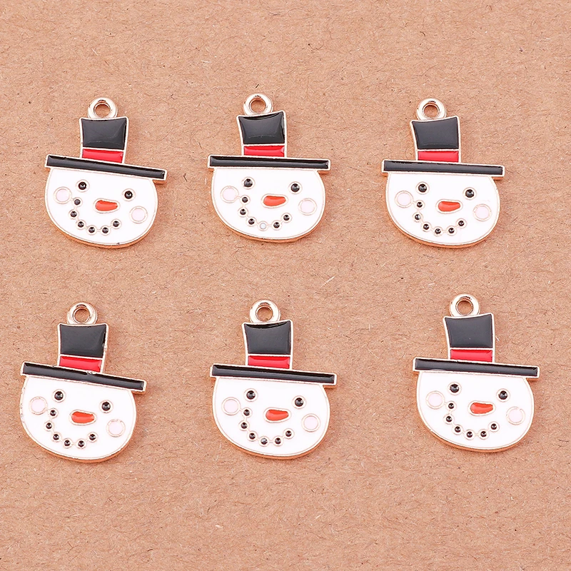 10pcs Cartoon Enamel Christmas Snowman Head Charms for Jewelry Making Women Drop Earrings Pendants Necklaces DIY Bracelets Gifts
10pcs Cartoon Enamel Christmas Snowman Head Charms for Jewelry Making Women Drop Earrings Pendants Necklaces DIY Bracelets Gifts