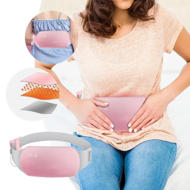 

Lady Menstrual Heating Pad Relieve Menstrual Pain Hot Compress Massager Warm Palace Belt Uterus Cold Dysmenorrhea Relieving Belt