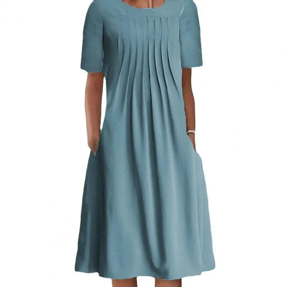 robe femme dresses for women 2022 Summer Solid Color Pullover Short Sleeve O Neck Pleated Midi Dress Daily Clothes vestidos
robe femme dresses for women 2022 Summer Solid Color Pullover Short Sleeve O Neck Pleated Midi Dress Daily Clothes vestidos