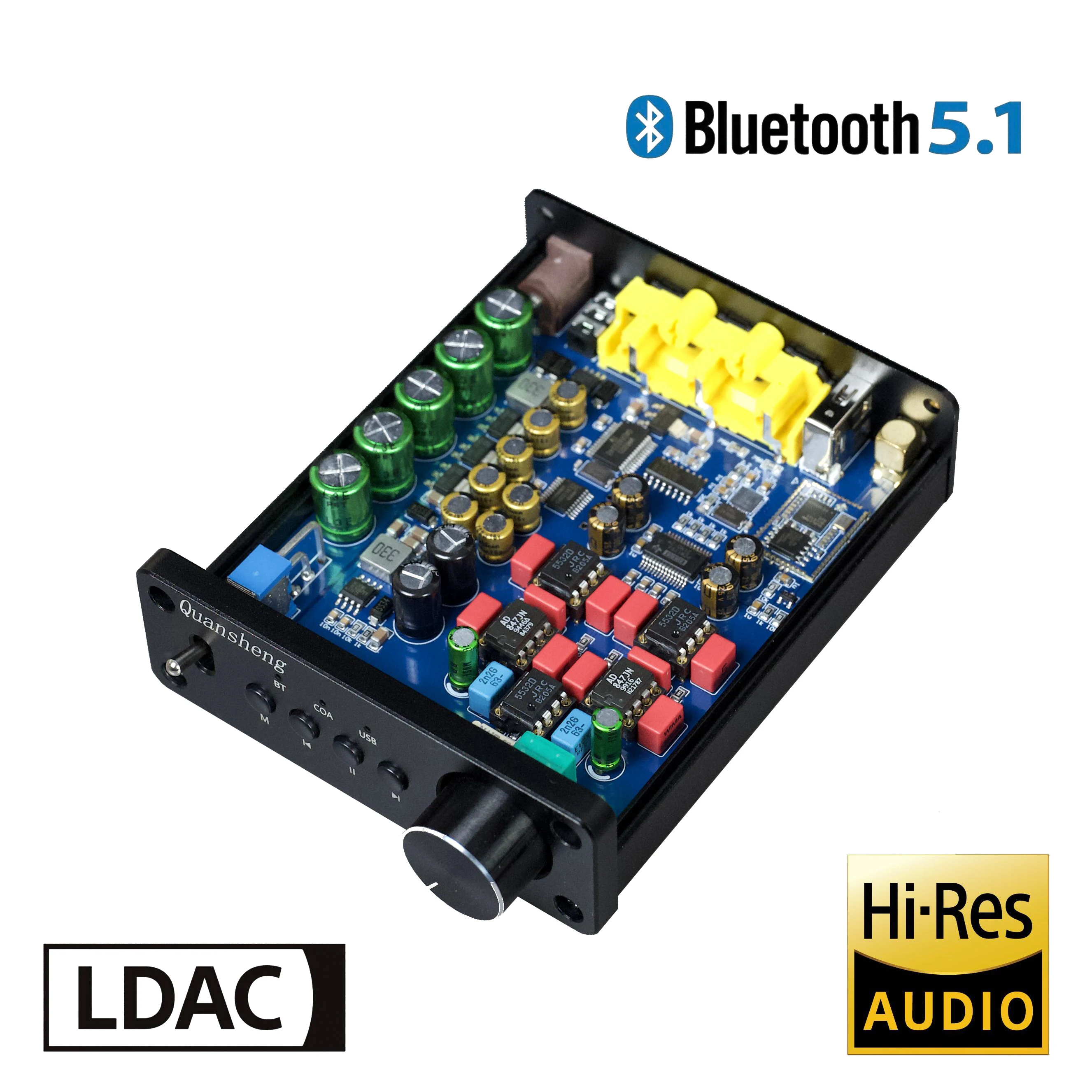 LUSYA PCM1794 Bluetooth 5.1 Decoder Opamp JRC5532D AD847JN LDAC Coaxial USB Computer HiFi Sound Card DAC
LUSYA PCM1794 Bluetooth 5.1 Decoder Opamp JRC5532D AD847JN LDAC Coaxial USB Computer HiFi Sound Card DAC