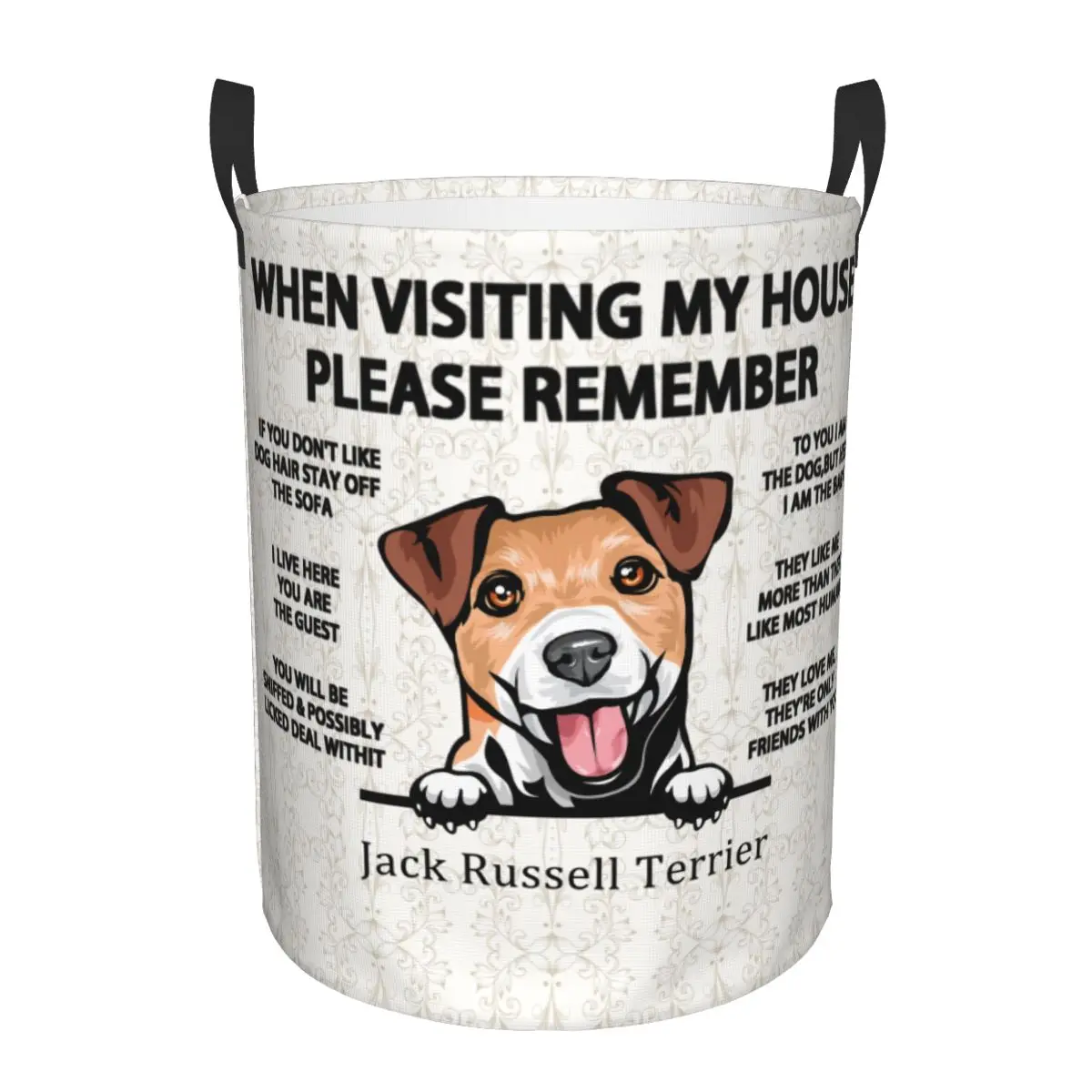 Peeking Dog Jack Russell Terrier Laundry Hamper Large Storage Basket Pet Animal Kids Nursery Toy Organizer
Peeking Dog Jack Russell Terrier Laundry Hamper Large Storage Basket Pet Animal Kids Nursery Toy Organizer