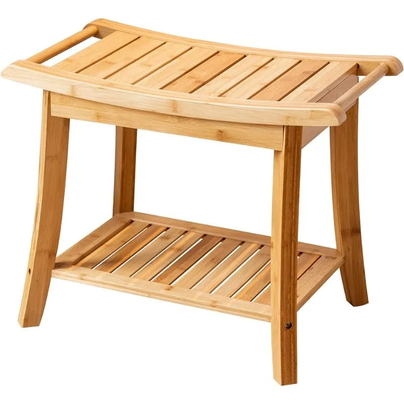 Bamboo Shower Bench Stool with Storage Shelf Waterproof Shower Chair Spa Bath Seat Excellent for Indoor Use Natural
Bamboo Shower Bench Stool with Storage Shelf Waterproof Shower Chair Spa Bath Seat Excellent for Indoor Use Natural
