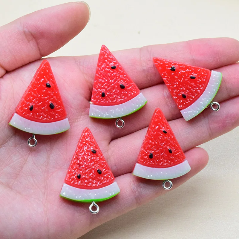 10pcs Resin Flatback Triangle Watermelon Earring Charms Cute Fruit Pendant For Necklace Keychain Diy Jewelry Making
10pcs Resin Flatback Triangle Watermelon Earring Charms Cute Fruit Pendant For Necklace Keychain Diy Jewelry Making