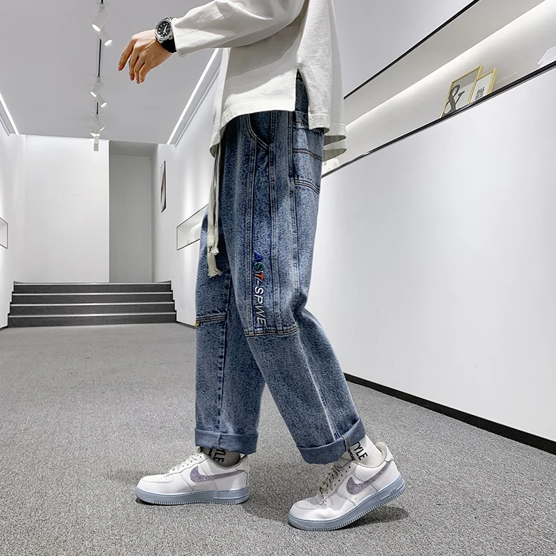 Jeans Men's Autumn and Winter Loose Denim Trousers All-match Korean Casual Fashion Pants Men's Big Denim Men's Clothing
Jeans Men's Autumn and Winter Loose Denim Trousers All-match Korean Casual Fashion Pants Men's Big Denim Men's Clothing