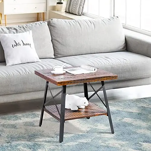 Solid Wood & Dura Metal Legs End Table, Rustic Brown Mesas Small coffee table Small end table Table top Tea table End table for
Solid Wood & Dura Metal Legs End Table, Rustic Brown Mesas Small coffee table Small end table Table top Tea table End table for