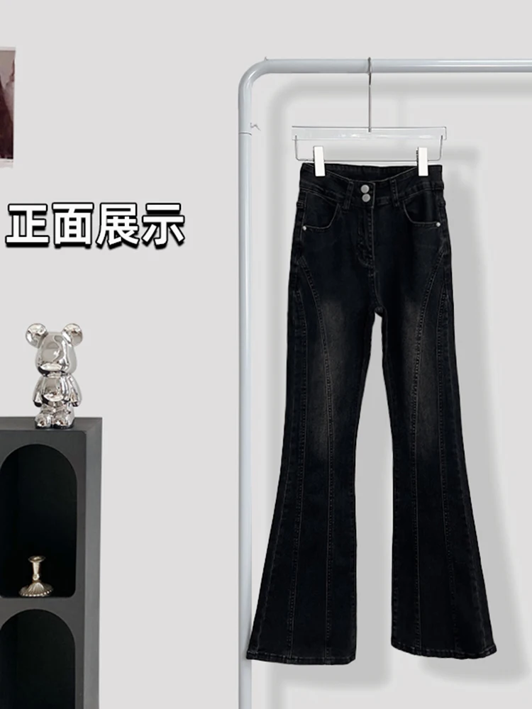 Harajuku Y2K Black Flare Jeans High Waist Slim Bell Bottoms Fashion Cotton Denim Pant Trousers Tide Gyaru 2000s Aesthetic Gothic
Harajuku Y2K Black Flare Jeans High Waist Slim Bell Bottoms Fashion Cotton Denim Pant Trousers Tide Gyaru 2000s Aesthetic Gothic