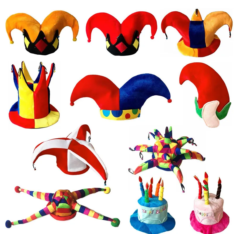 Men Women Clown Circus Hat Birthday Candle Party Hat Elf Caps Halloween Party Dress Decor Birthday Party Halloween 
Men Women Clown Circus Hat Birthday Candle Party Hat Elf Caps Halloween Party Dress Decor Birthday Party Halloween