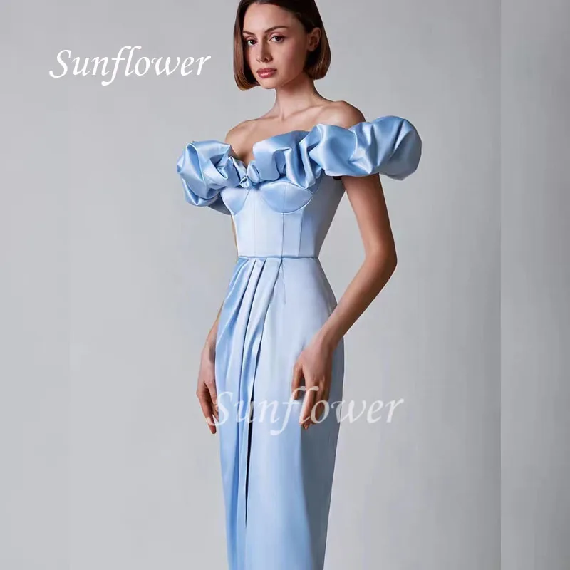 Sunflower Sexy Sweetheart Collar Off the Shoulder Mermaid Dress 2023 Front Split Satin Evening Wear Customizable
Sunflower Sexy Sweetheart Collar Off the Shoulder Mermaid Dress 2023 Front Split Satin Evening Wear Customizable