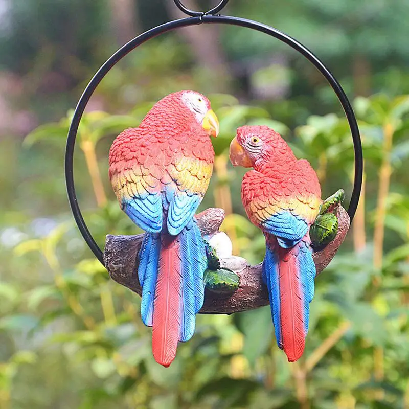 Double Parrot Statue On Iron Ring Resin Realistic Yard Art Innovative Animal Sculpture Outdoor Decor For Patio Garden Lawn Yard
Double Parrot Statue On Iron Ring Resin Realistic Yard Art Innovative Animal Sculpture Outdoor Decor For Patio Garden Lawn Yard