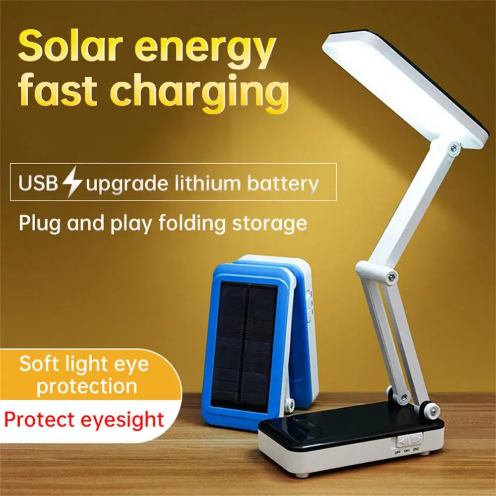 Portable Foldable Solar Desk LED Lamp USB Charge Solar Battery Rechargeable Adjustable Lamps Home Eye Protection Reading Lights
Portable Foldable Solar Desk LED Lamp USB Charge Solar Battery Rechargeable Adjustable Lamps Home Eye Protection Reading Lights