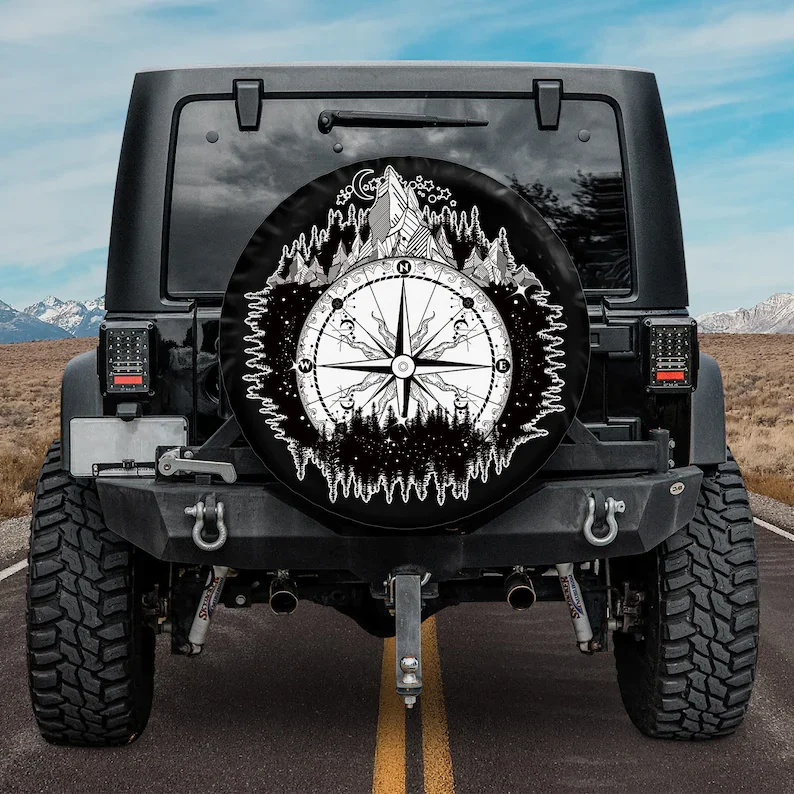 Gift For Father, Mountain Camping Tire Cover, Compass Tire Spare Tire Cover, Gift For Man, Personalized Tire Cover, Gift For Car
Gift For Father, Mountain Camping Tire Cover, Compass Tire Spare Tire Cover, Gift For Man, Personalized Tire Cover, Gift For Car