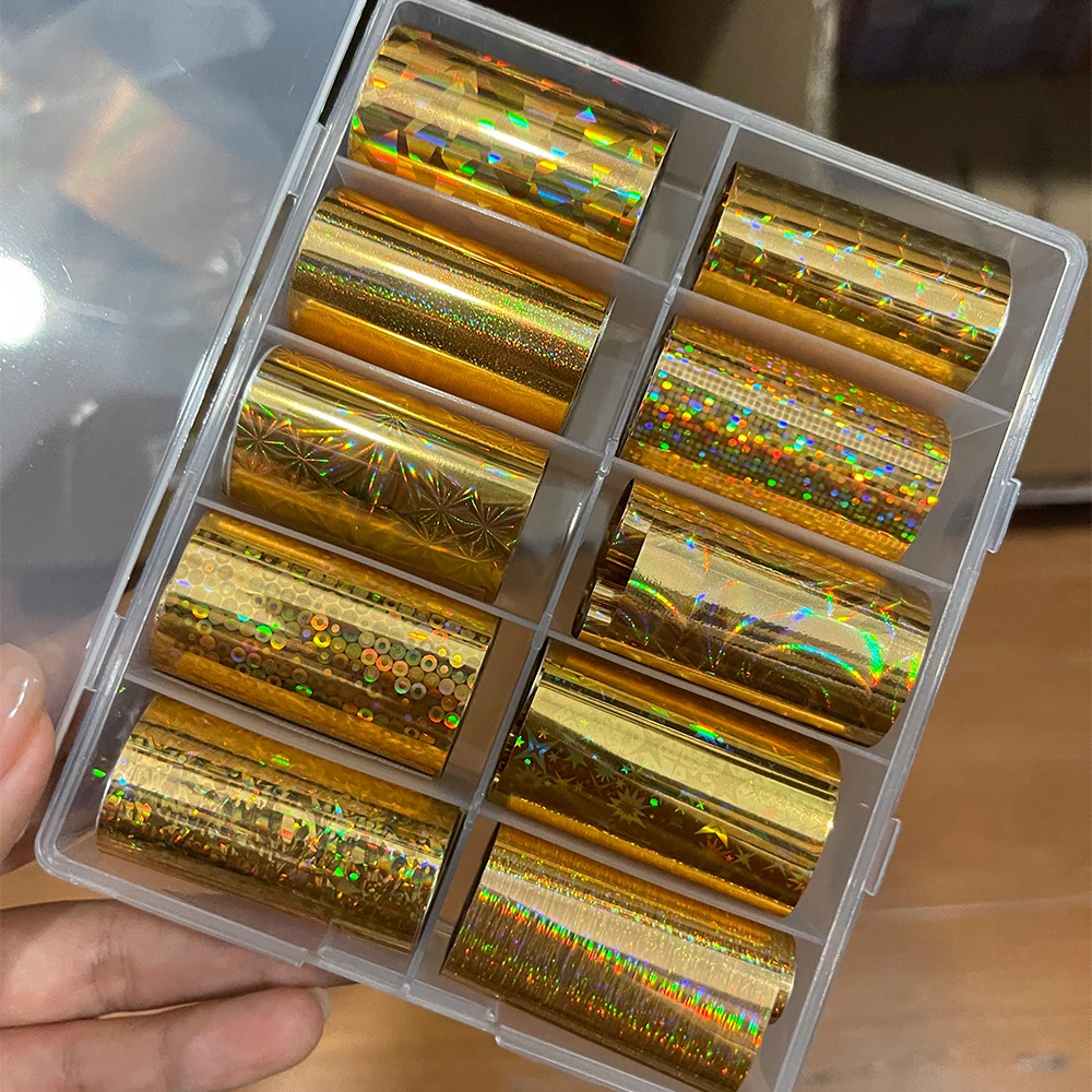 1 Set Metallic Gold Mirror Holographic Nail Foils Metal Color Nail Art Sticker Starry Paper Transfer Tips Manicure Decoration &N
1 Set Metallic Gold Mirror Holographic Nail Foils Metal Color Nail Art Sticker Starry Paper Transfer Tips Manicure Decoration &N