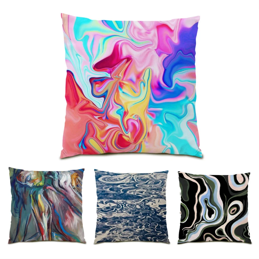 Pillow Case Decorative Polyester Linen Painting Colorful Ornamental Comfortable Cushion Cover Living Room Velvet Artistic E0407
Pillow Case Decorative Polyester Linen Painting Colorful Ornamental Comfortable Cushion Cover Living Room Velvet Artistic E0407