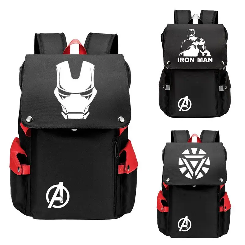 

Marvel Avengers Alliance Anime Iron Man Captain America Spiderman Creative School Bag Peripheral Student Backpack Anime Backpack